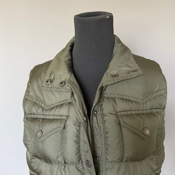 Womens Ralph Lauren Olive Green Down Puffer vest - army - military - size M - Picture 9 of 12